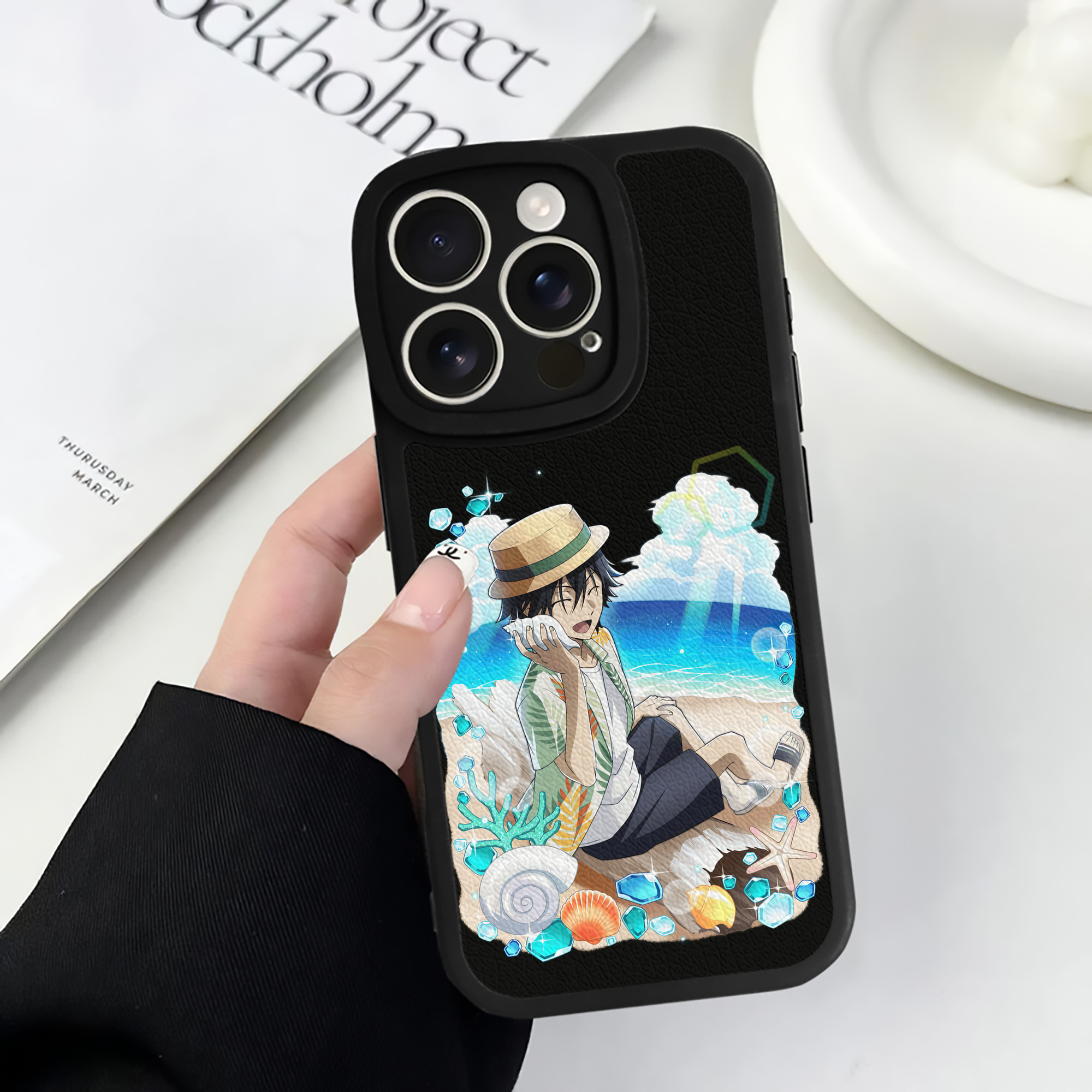 （画像用） 文豪ストレイドッグス Bungo Stray Dogs 【iPhone 16シリーズ対応】シリコンスマホケース（レザー調） 材質：シリコン